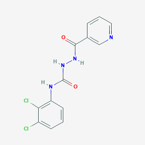 molecular formula C13H10Cl2N4O2 B4113629 N-(2,3-dichlorophenyl)-2-(3-pyridinylcarbonyl)hydrazinecarboxamide 