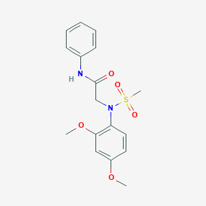 2-[2,4-dimethoxy(methylsulfonyl)anilino]-N-phenylacetamide