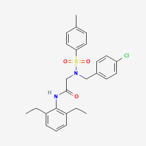 N~2~-(4-chlorobenzyl)-N~1~-(2,6-diethylphenyl)-N~2~-[(4-methylphenyl)sulfonyl]glycinamide