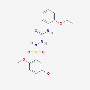 molecular formula C17H21N3O6S B4113649 2-[(2,5-dimethoxyphenyl)sulfonyl]-N-(2-ethoxyphenyl)hydrazinecarboxamide 