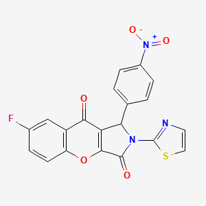molecular formula C20H10FN3O5S B4113672 7-fluoro-1-(4-nitrophenyl)-2-(1,3-thiazol-2-yl)-1,2-dihydrochromeno[2,3-c]pyrrole-3,9-dione 