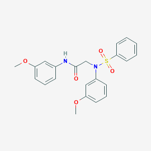 molecular formula C22H22N2O5S B411372 N-(3-methoxyphenyl)-2-[3-methoxy(phenylsulfonyl)anilino]acetamide 