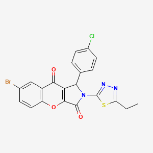molecular formula C21H13BrClN3O3S B4113725 7-bromo-1-(4-chlorophenyl)-2-(5-ethyl-1,3,4-thiadiazol-2-yl)-1,2-dihydrochromeno[2,3-c]pyrrole-3,9-dione 