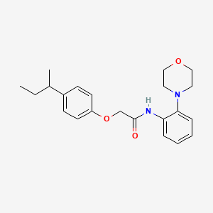 molecular formula C22H28N2O3 B4113745 2-(4-sec-butylphenoxy)-N-[2-(4-morpholinyl)phenyl]acetamide 