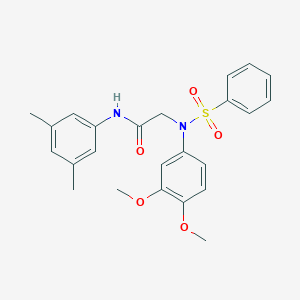 2-[3,4-dimethoxy(phenylsulfonyl)anilino]-N-(3,5-dimethylphenyl)acetamide