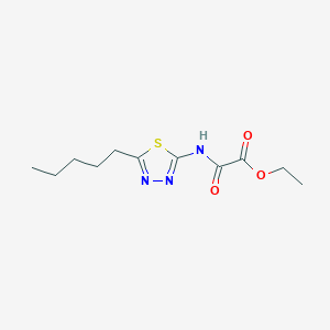 molecular formula C11H17N3O3S B4113787 ethyl oxo[(5-pentyl-1,3,4-thiadiazol-2-yl)amino]acetate 