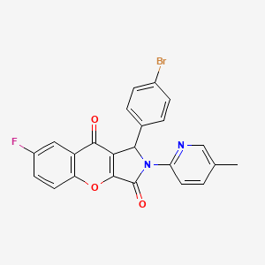 molecular formula C23H14BrFN2O3 B4113802 1-(4-bromophenyl)-7-fluoro-2-(5-methyl-2-pyridinyl)-1,2-dihydrochromeno[2,3-c]pyrrole-3,9-dione 