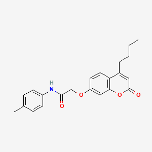 molecular formula C22H23NO4 B4113815 2-[(4-butyl-2-oxo-2H-chromen-7-yl)oxy]-N-(4-methylphenyl)acetamide 
