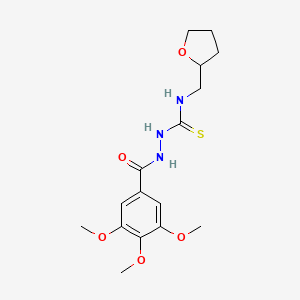 molecular formula C16H23N3O5S B4113834 N-(tetrahydro-2-furanylmethyl)-2-(3,4,5-trimethoxybenzoyl)hydrazinecarbothioamide 