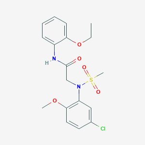 2-[5-chloro-2-methoxy(methylsulfonyl)anilino]-N-(2-ethoxyphenyl)acetamide