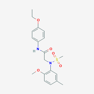 N-(4-ethoxyphenyl)-2-[2-methoxy-5-methyl(methylsulfonyl)anilino]acetamide