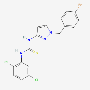 molecular formula C17H13BrCl2N4S B4113862 N-[1-(4-bromobenzyl)-1H-pyrazol-3-yl]-N'-(2,5-dichlorophenyl)thiourea 