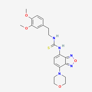 molecular formula C21H25N5O4S B4113877 N-[2-(3,4-dimethoxyphenyl)ethyl]-N'-[7-(4-morpholinyl)-2,1,3-benzoxadiazol-4-yl]thiourea 