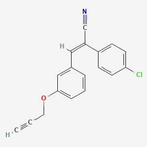 molecular formula C18H12ClNO B4113885 2-(4-chlorophenyl)-3-[3-(2-propyn-1-yloxy)phenyl]acrylonitrile 