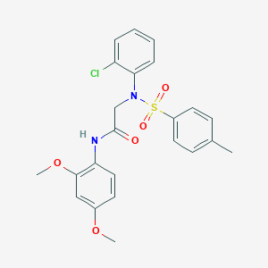 2-{2-chloro[(4-methylphenyl)sulfonyl]anilino}-N-(2,4-dimethoxyphenyl)acetamide