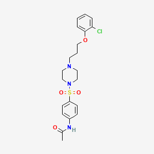 molecular formula C21H26ClN3O4S B4113899 N-[4-({4-[3-(2-chlorophenoxy)propyl]-1-piperazinyl}sulfonyl)phenyl]acetamide 