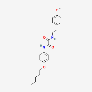 molecular formula C22H28N2O4 B4113901 N-[2-(4-methoxyphenyl)ethyl]-N'-[4-(pentyloxy)phenyl]ethanediamide 