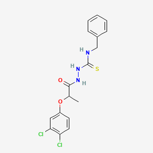 molecular formula C17H17Cl2N3O2S B4113913 N-benzyl-2-[2-(3,4-dichlorophenoxy)propanoyl]hydrazinecarbothioamide 