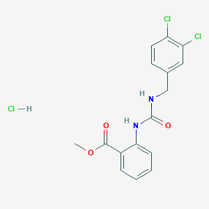 molecular formula C16H15Cl3N2O3 B4113944 methyl 2-({[(3,4-dichlorobenzyl)amino]carbonyl}amino)benzoate hydrochloride 