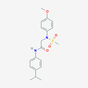 molecular formula C19H24N2O4S B411398 2-(4-methoxy-N-methylsulfonylanilino)-N-(4-propan-2-ylphenyl)acetamide 