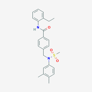 4-{[3,4-dimethyl(methylsulfonyl)anilino]methyl}-N-(2-ethylphenyl)benzamide