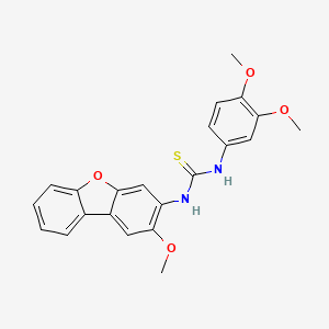 molecular formula C22H20N2O4S B4113994 N-(3,4-dimethoxyphenyl)-N'-(2-methoxydibenzo[b,d]furan-3-yl)thiourea 