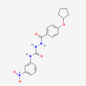 molecular formula C19H20N4O5 B4114007 2-[4-(cyclopentyloxy)benzoyl]-N-(3-nitrophenyl)hydrazinecarboxamide 