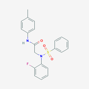 2-[2-fluoro(phenylsulfonyl)anilino]-N-(4-methylphenyl)acetamide
