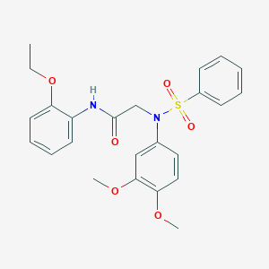 2-[3,4-dimethoxy(phenylsulfonyl)anilino]-N-(2-ethoxyphenyl)acetamide