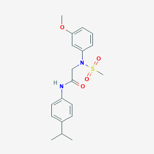 molecular formula C19H24N2O4S B411403 N-(4-isopropylphenyl)-2-[3-methoxy(methylsulfonyl)anilino]acetamide 