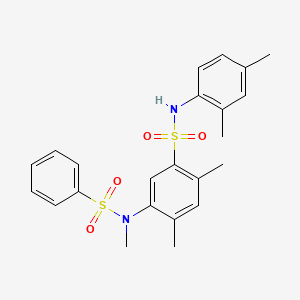 molecular formula C23H26N2O4S2 B4114030 N-(2,4-dimethylphenyl)-2,4-dimethyl-5-[methyl(phenylsulfonyl)amino]benzenesulfonamide 