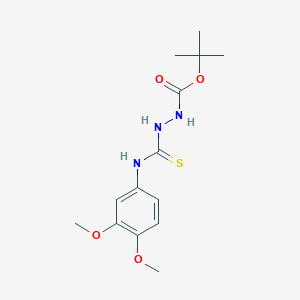 molecular formula C14H21N3O4S B4114042 tert-butyl 2-{[(3,4-dimethoxyphenyl)amino]carbonothioyl}hydrazinecarboxylate 