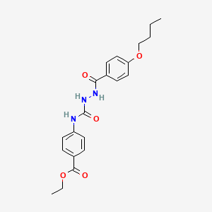 molecular formula C21H25N3O5 B4114050 ethyl 4-({[2-(4-butoxybenzoyl)hydrazino]carbonyl}amino)benzoate 