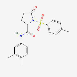 molecular formula C20H22N2O4S B4114058 N-(3,4-dimethylphenyl)-1-[(4-methylphenyl)sulfonyl]-5-oxoprolinamide 