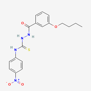 molecular formula C18H20N4O4S B4114064 2-(3-butoxybenzoyl)-N-(4-nitrophenyl)hydrazinecarbothioamide 