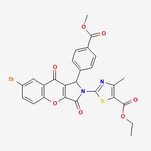ethyl 2-[7-bromo-1-[4-(methoxycarbonyl)phenyl]-3,9-dioxo-3,9-dihydrochromeno[2,3-c]pyrrol-2(1H)-yl]-4-methyl-1,3-thiazole-5-carboxylate