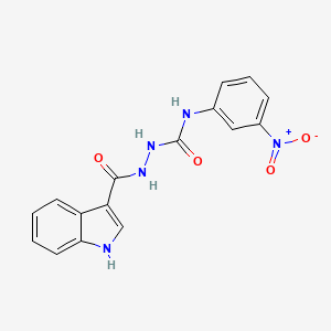 molecular formula C16H13N5O4 B4114094 2-(1H-indol-3-ylcarbonyl)-N-(3-nitrophenyl)hydrazinecarboxamide 