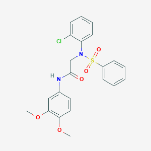 2-[2-chloro(phenylsulfonyl)anilino]-N-(3,4-dimethoxyphenyl)acetamide