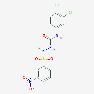 N-(3,4-dichlorophenyl)-2-[(3-nitrophenyl)sulfonyl]hydrazinecarboxamide