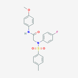 2-{4-fluoro[(4-methylphenyl)sulfonyl]anilino}-N-(4-methoxyphenyl)acetamide