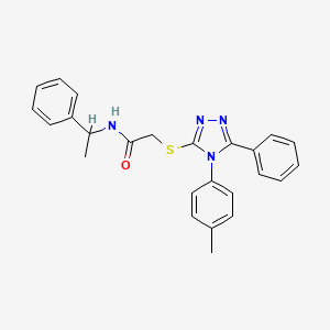molecular formula C25H24N4OS B4114119 2-{[4-(4-methylphenyl)-5-phenyl-4H-1,2,4-triazol-3-yl]thio}-N-(1-phenylethyl)acetamide 