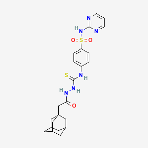 molecular formula C23H28N6O3S2 B4114139 2-(1-adamantylacetyl)-N-{4-[(2-pyrimidinylamino)sulfonyl]phenyl}hydrazinecarbothioamide 