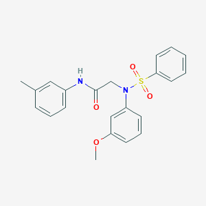2-[3-methoxy(phenylsulfonyl)anilino]-N-(3-methylphenyl)acetamide