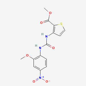 molecular formula C14H13N3O6S B4114161 methyl 3-({[(2-methoxy-4-nitrophenyl)amino]carbonyl}amino)-2-thiophenecarboxylate 