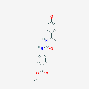 molecular formula C20H24N2O4 B4114168 ethyl 4-[({[1-(4-ethoxyphenyl)ethyl]amino}carbonyl)amino]benzoate 