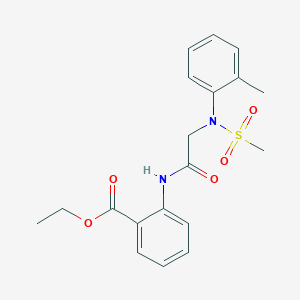 2-[2-(Methanesulfonyl-o-tolyl-amino)-acetylamino]-benzoic acid ethyl ester