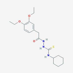 N-cyclohexyl-2-[(3,4-diethoxyphenyl)acetyl]hydrazinecarbothioamide