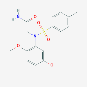 2-{2,5-Dimethoxy[(4-methylphenyl)sulfonyl]anilino}acetamide