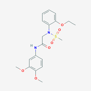 N-(3,4-dimethoxyphenyl)-2-[2-ethoxy(methylsulfonyl)anilino]acetamide