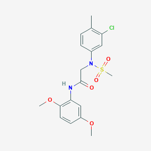 2-[3-chloro-4-methyl(methylsulfonyl)anilino]-N-(2,5-dimethoxyphenyl)acetamide